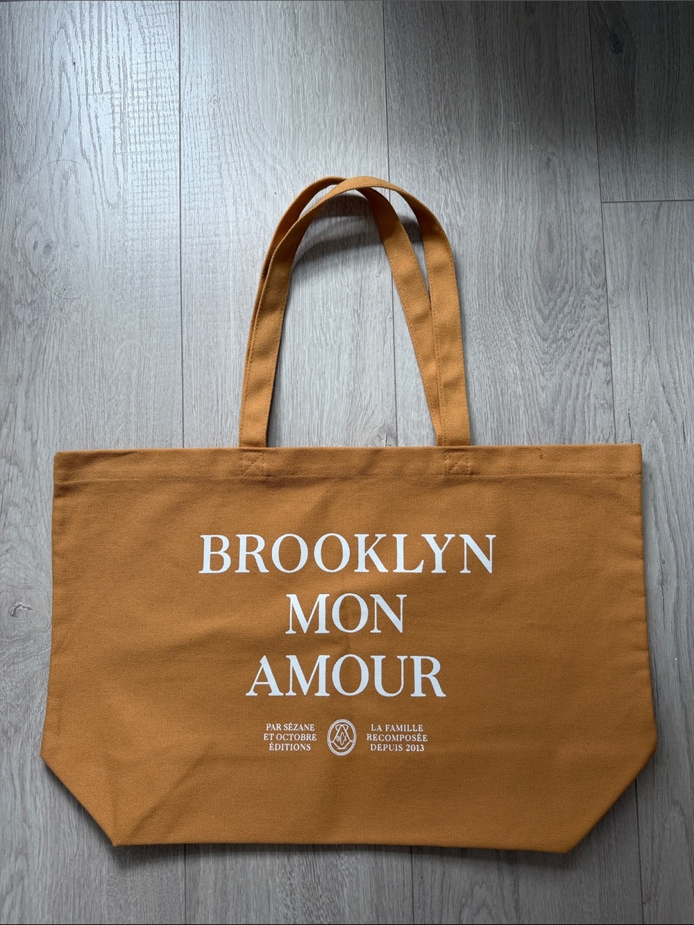 Sezane Brooklyn Mustard Canvas Tote